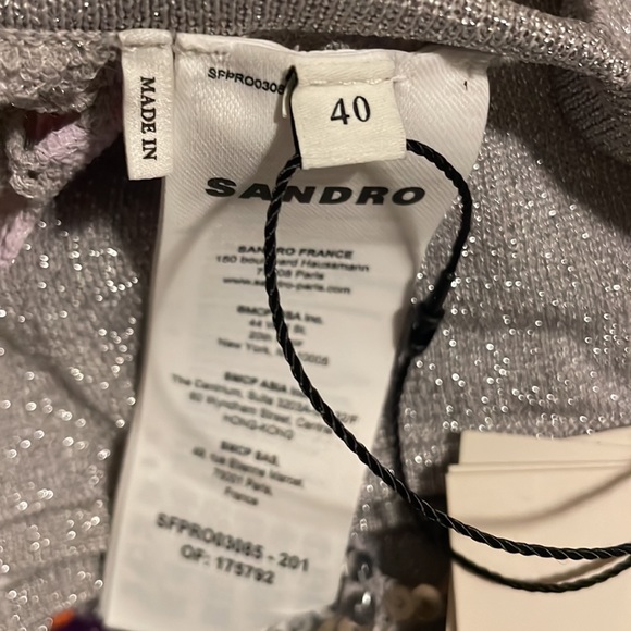 Sandro
Brunielou Sequined Crochet Shift Dress 40 NWT - Picture 8 of 11